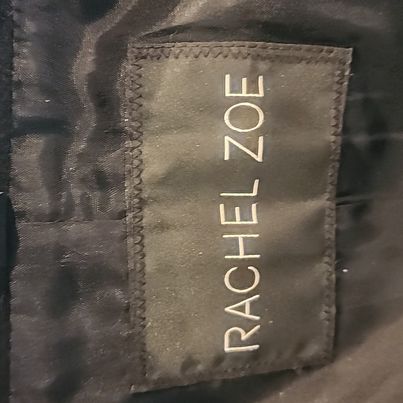 Rachel Zoe Military Style Coat Faux Fur Detail Detachable Hood 6 Like New - Picture 13 of 16